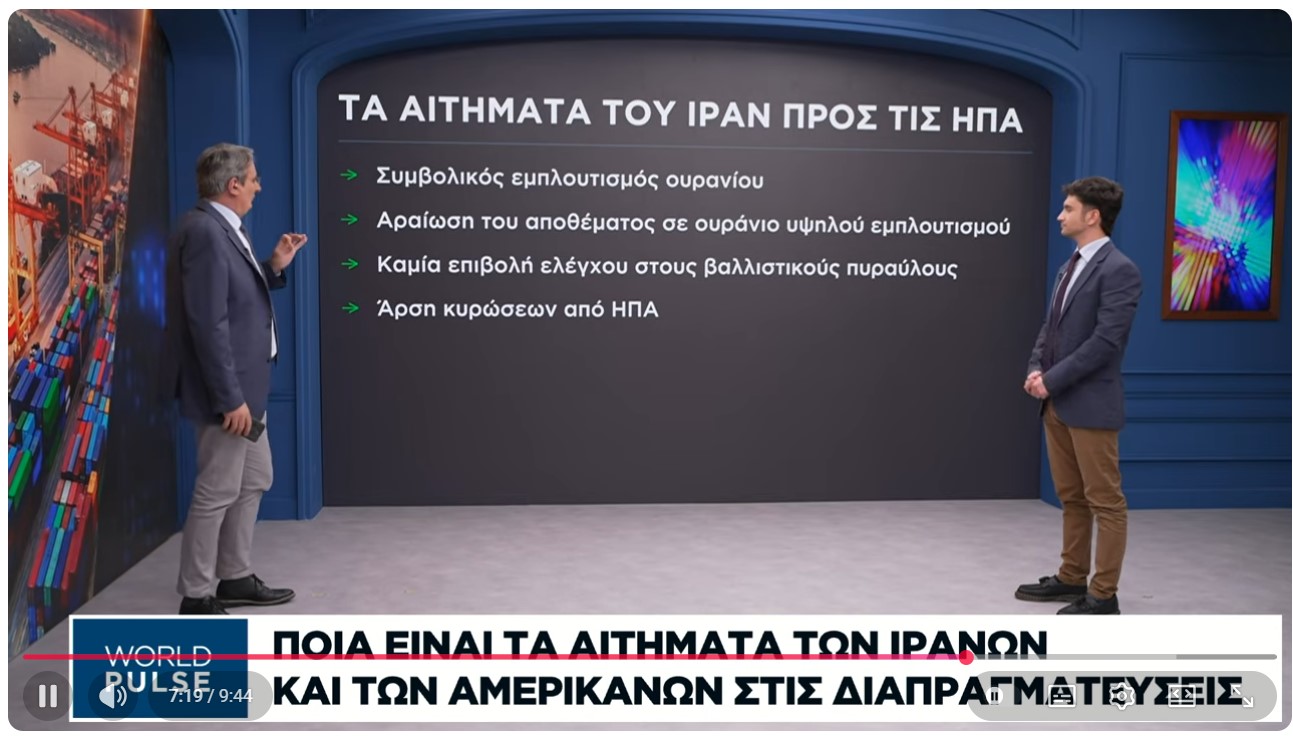 Ποια είναι τα αιτήματα των Ιρανών και των Αμερικανών στις διαπραγματεύσεις