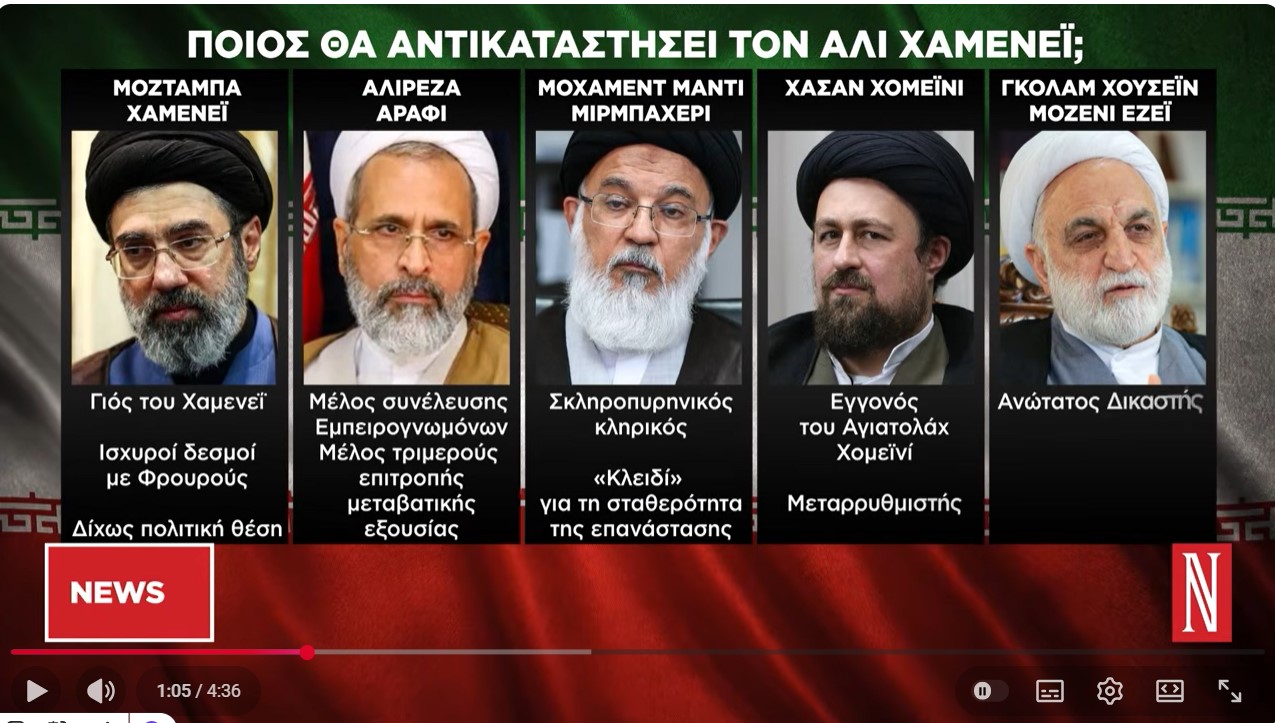  Η διάδοχη κατάσταση στο Ιράν