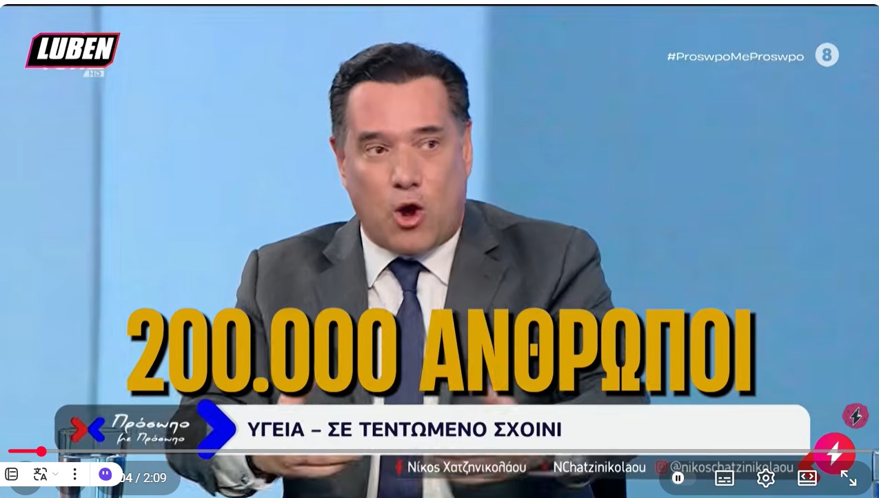  Ντελούλου Άδωνις σε τρελή φόρμα λέει ΜΠΡΑΒΟ στον εαυτό του για το ΕΣΥ
