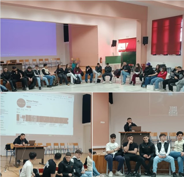 Μαθητές του 5ου Γυμνασίου και του 2ου ΓΕΛ Πτολεμαΐδας συζήτησαν για τη ράπ και τράπ μουσική στο πλαίσιο του προγράμματος " Σχολείο, ένα εργαστήριο δημοκρατίας"