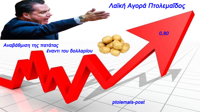 Λαϊκή Αγορά - Αναβάθμιση της πατάτας έναντι του δολλαρίου (0,80)