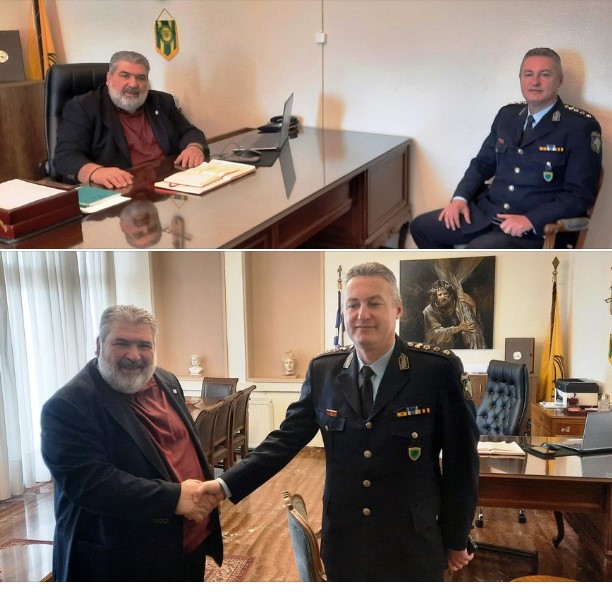 Τον Δήμαρχο Εορδαίας Παναγιώτη Πλακεντά επισκέφθηκε ο νέος Διευθυντής της Διεύθυνσης Αστυνομίας Κοζάνης, Ηλίας Τσιότσιας