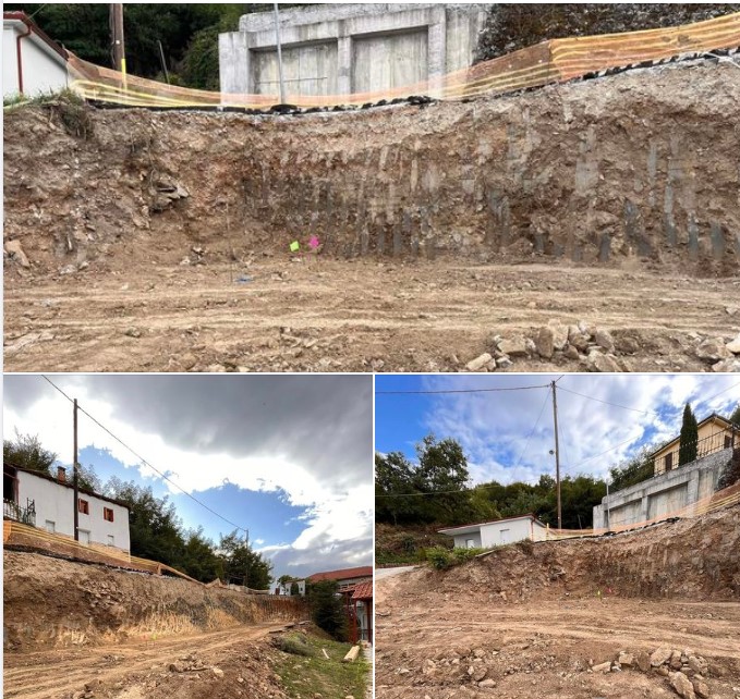 Ανακατασκευάζεται το τοιχίο αντιστήριξης στην Αναρράχη σε μία επικίνδυνη στροφή του κεντρικού δρόμου του χωριού