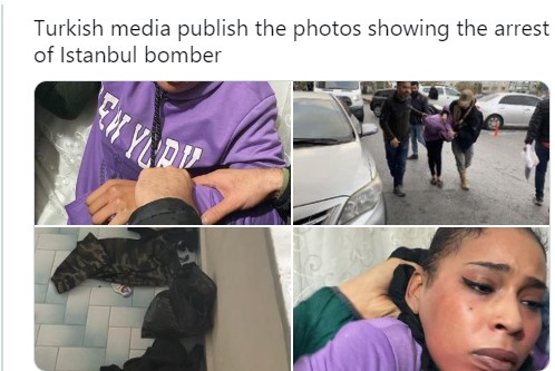 Κωνσταντινούπολη: Στη δημοσιότητα βίντεο από τη στιγμή της σύλληψης της υπόπτου για την έκρηξη